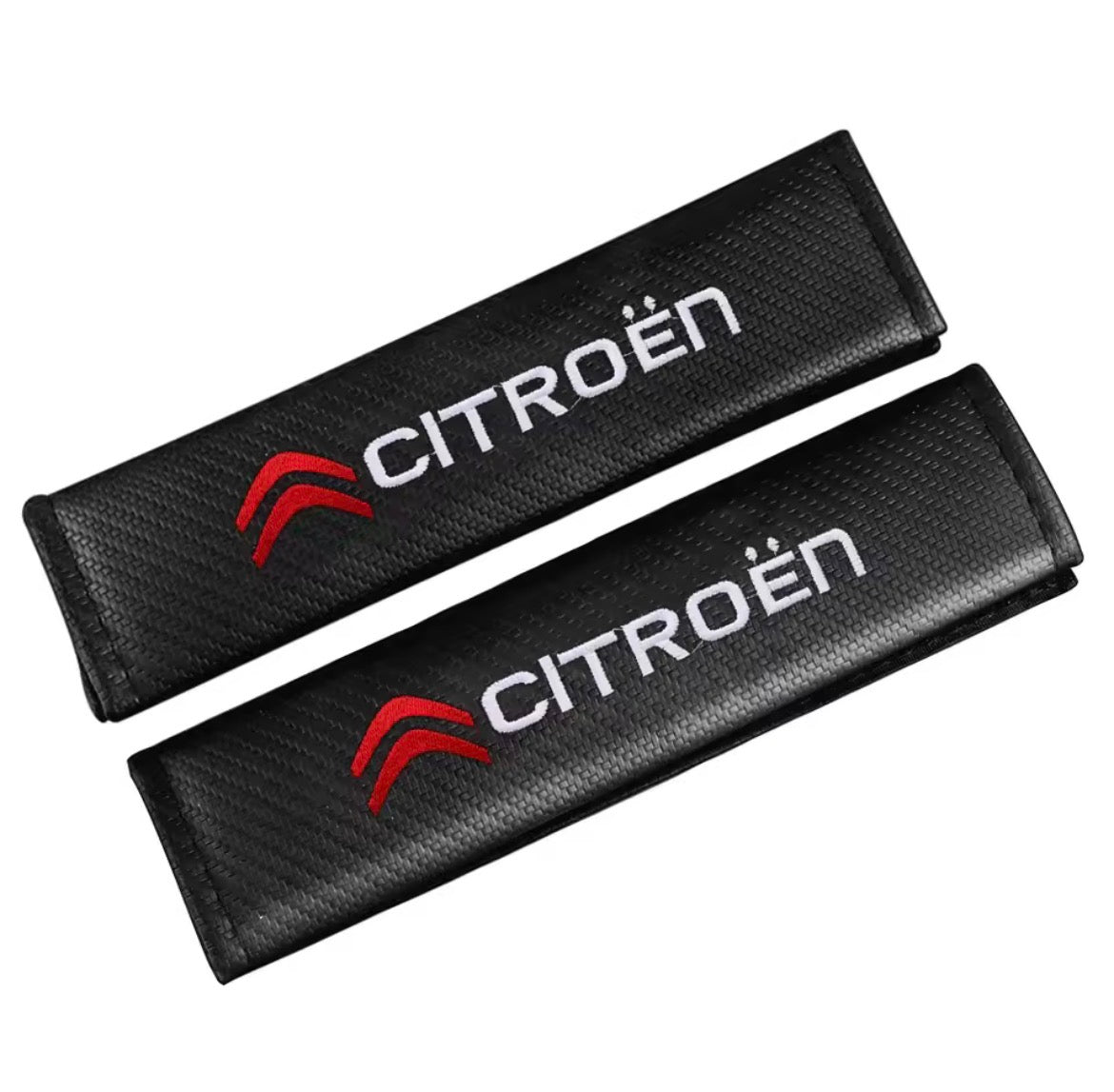 Citroen Carbon Fiber Seat Belt Shoulder Pads - Premium