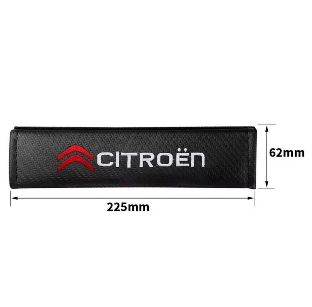 Citroen Carbon Fiber Seat Belt Shoulder Pads - Premium