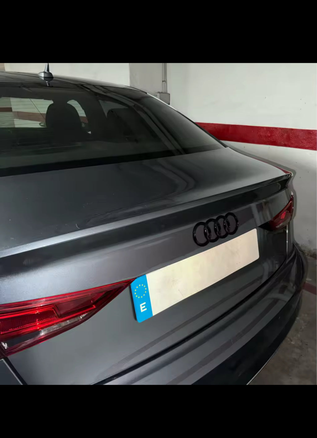 Audi Black Logo Front & Rear - Premium Emblem