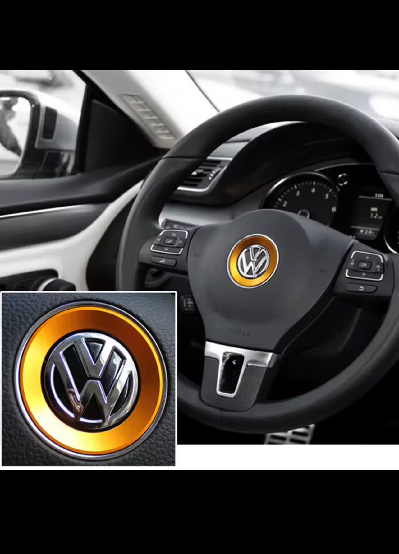 VW Steering Wheel Emblem Decorative Ring - Ceyes