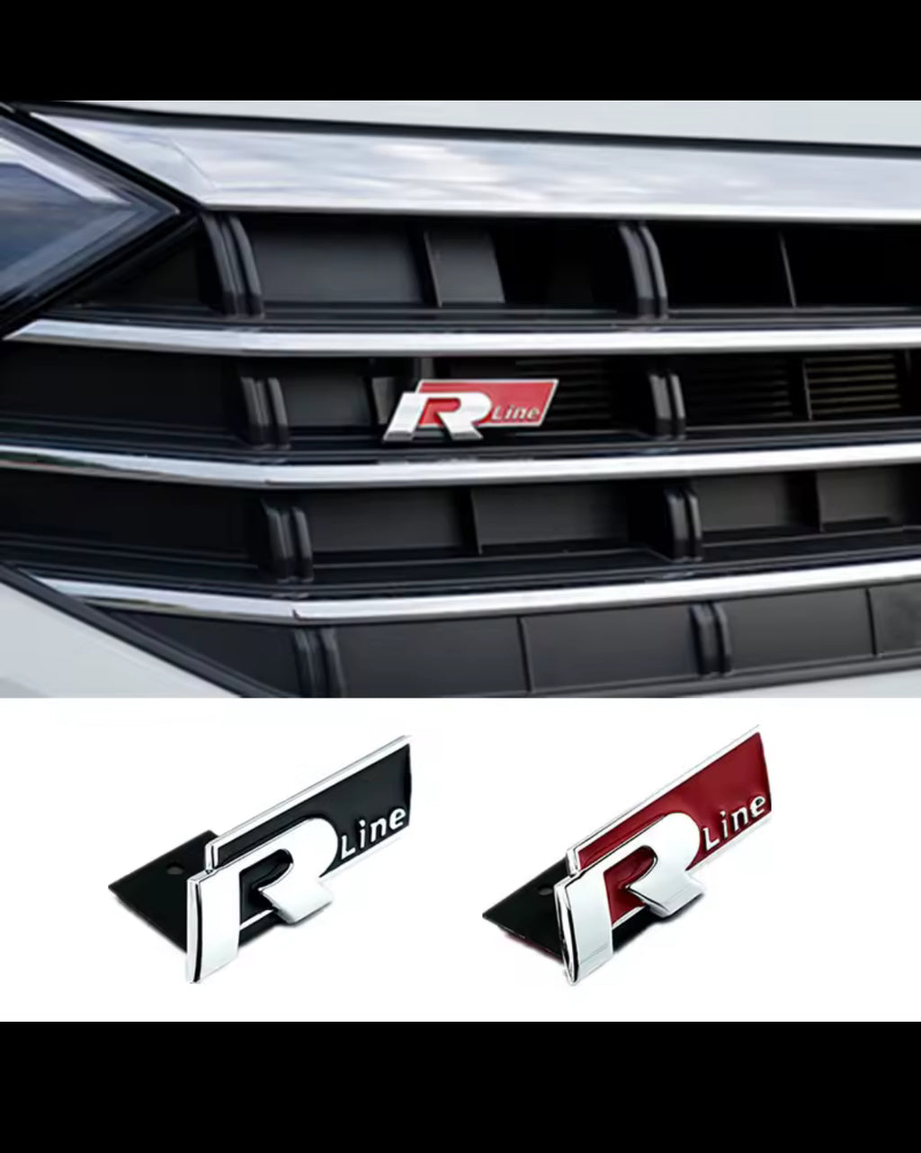 VW 3D Metal Sport Badge Sticker - Golf R/GTI/Tiguan