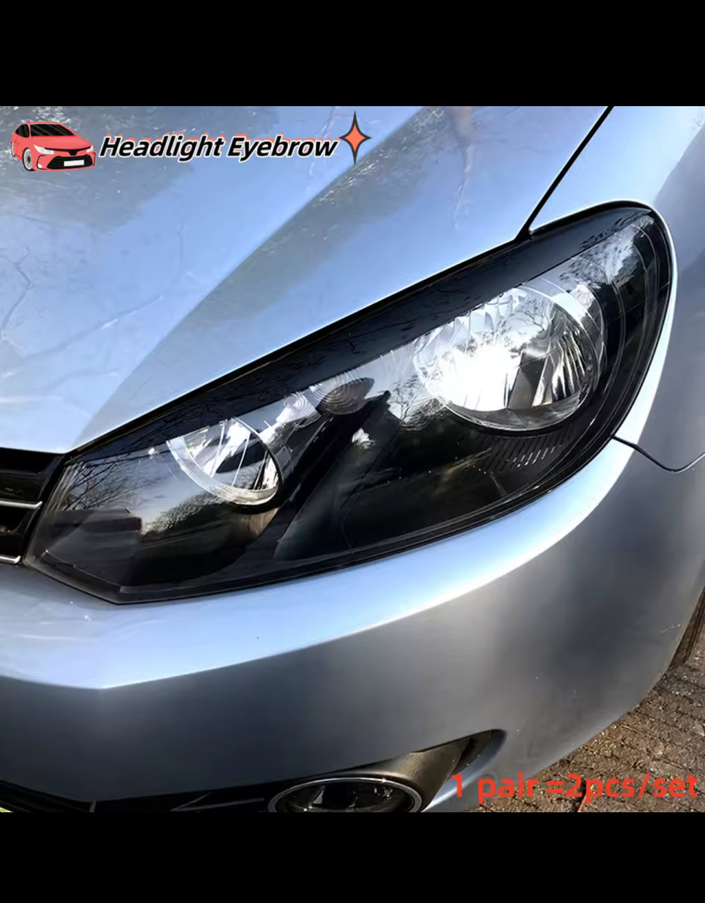VW Golf 6 ABS Headlight Eyebrow - GTI/GTR/GTD 2008-2013