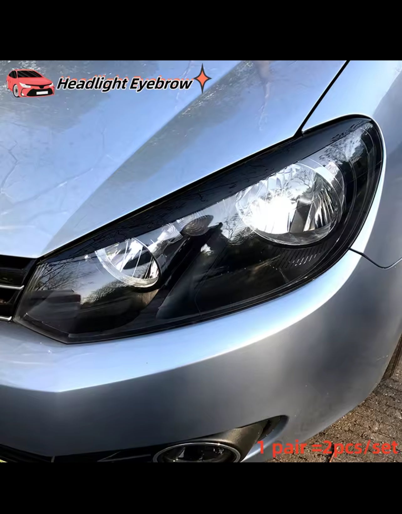 VW Golf 6 ABS Headlight Eyebrow - GTI/GTR/GTD 2008-2013