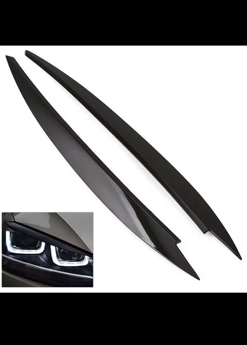 VW Golf 7 Headlight Eyebrow Eyelid Trim - GTI/R/GTD