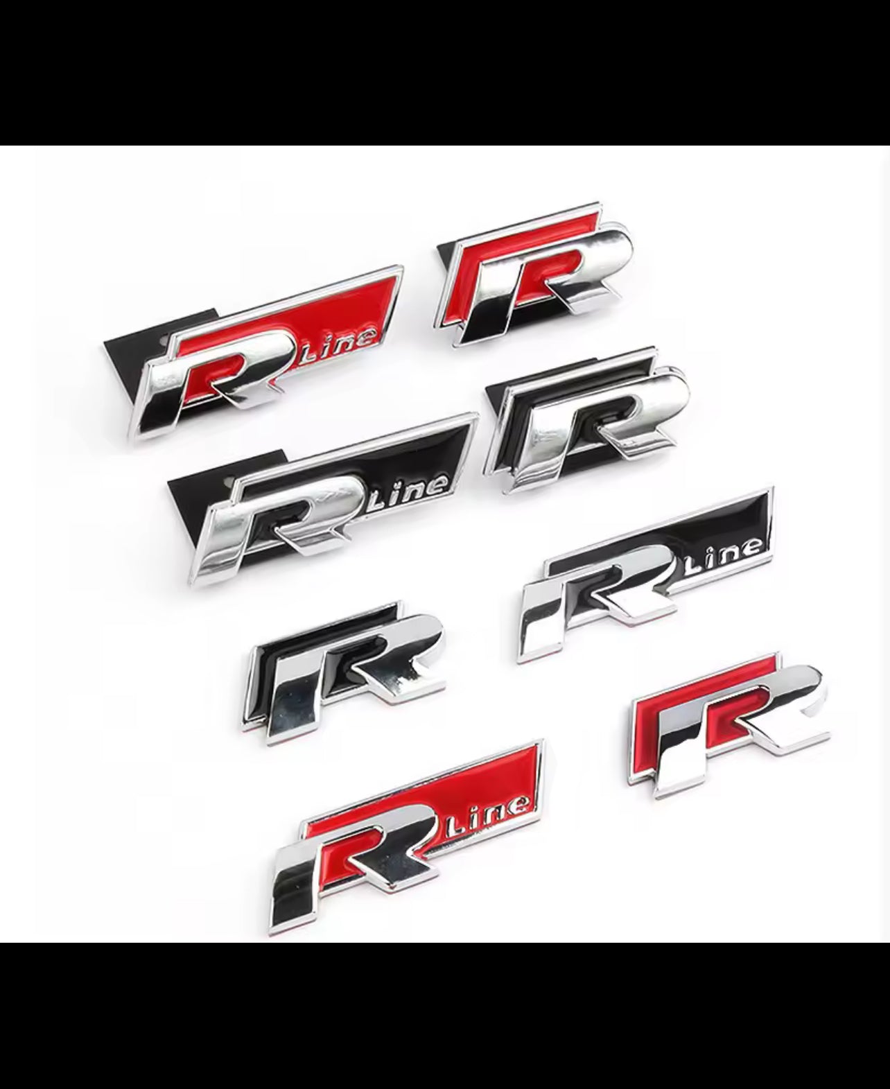 VW 3D Metal Sport Badge Sticker - Golf R/GTI/Tiguan